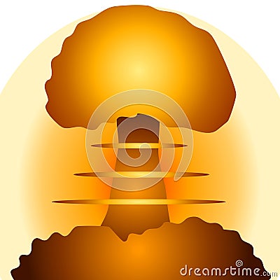 Champignon Atomique 2 De Panne Nucléaire Stock Image