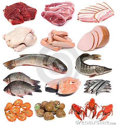 Viande, poissons et fruits de mer
