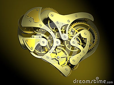 Horloge en forme de coeur